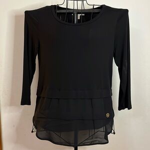 Michael Kors Black Long Sleeve Blouse